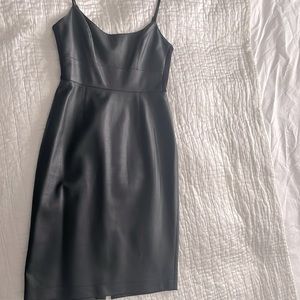 BCBG faux leather dress